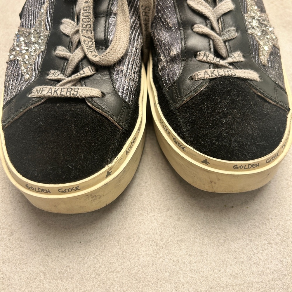 Women's Golden Goose superstar suede an glitter low top Sneakers - Picture 7 of 7
